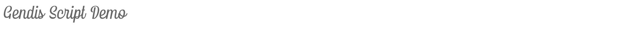 Gendis Script Gendis Script Test.ttf font preview
